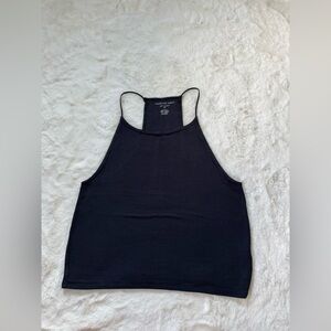 AE Black Fitted Crop Tank Top